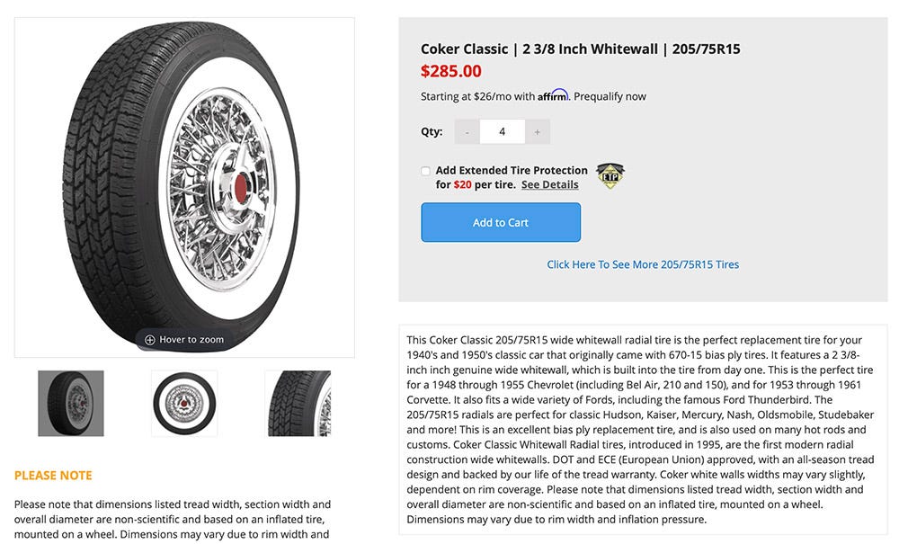 How to shop Coker Tire Website